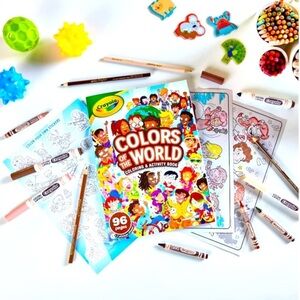 Back to School Crayola Colors of the World Coloring Book & Crayons NWT